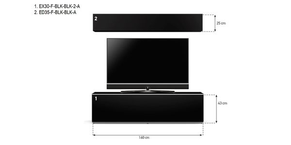 Combinaison Meuble TV Paroi Sonorous Elements Lowboard LC13