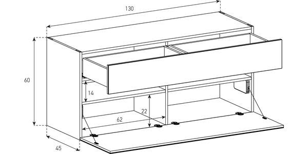 Buffet / Sideboard Sonorous Elements SB13062, H=60cm