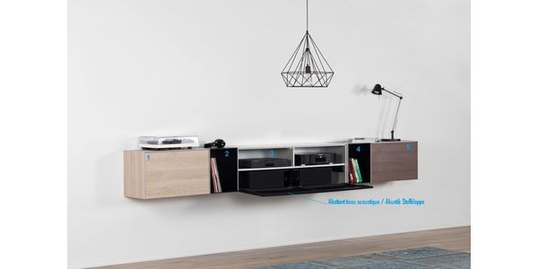 Combinaison Meuble TV Paroi Sonorous Elements Lowboard LC3