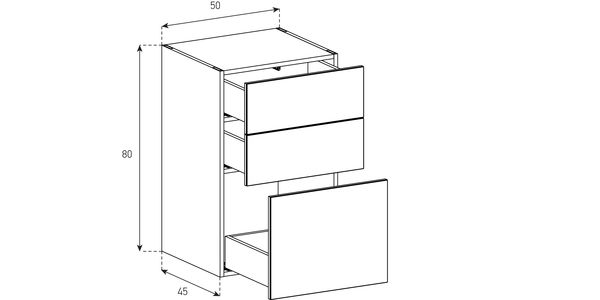 Buffet / Sideboard Sonorous Elements SB5083, H=80cm