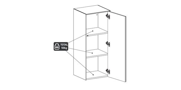 Parois Murale Sonorous ED70 HxLxP=100x40x36 cm