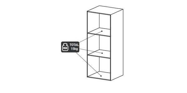 OP70, Etagère ouverte avec paroi arrière, HxLxP=100x40x36 cm
