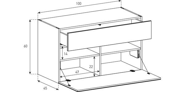 Buffet / Sideboard Sonorous Elements SB10063, H=60cm