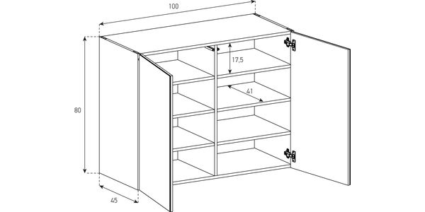 Buffet / Sideboard Sonorous Elements SB10083, H=80cm