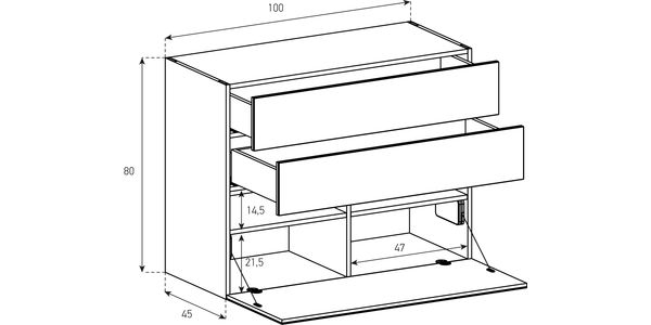 Buffet / Sideboard Sonorous Elements SB10084, H=80cm