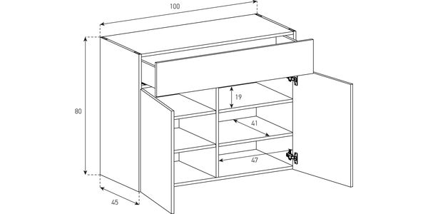 Buffet / Sideboard Sonorous Elements SB10086, H=80cm