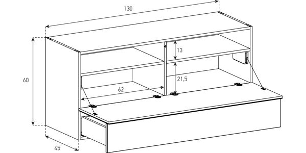 Buffet / Sideboard Sonorous Elements SB13063, H=60cm