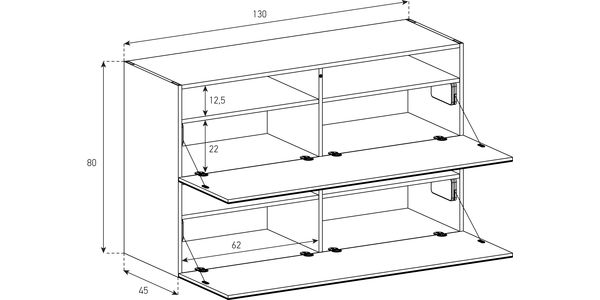 Buffet / Sideboard Sonorous Elements SB13081, H=80cm