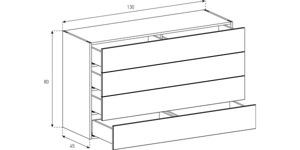 Kommoden Sonorous Elements Sideboard SB13082, H=80 cm