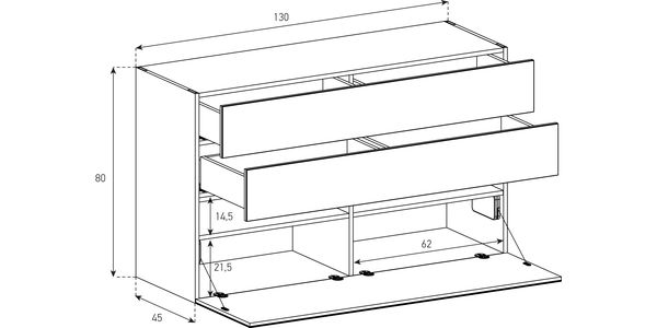 Buffet / Sideboard Sonorous Elements SB13083, H=80cm