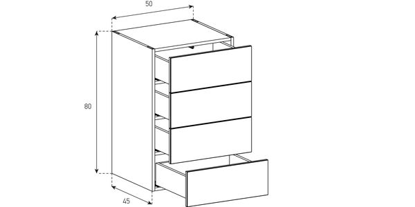 Buffet / Sideboard Sonorous Elements SB5085, H=80cm