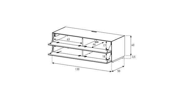 Meuble TV Sonorous Elements EX10-FF-2, avec Abattants