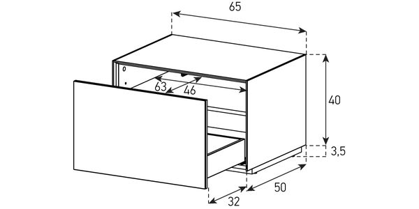 Meuble TV Sonorous Elements Lowboard EX195-WHT-F/D-2