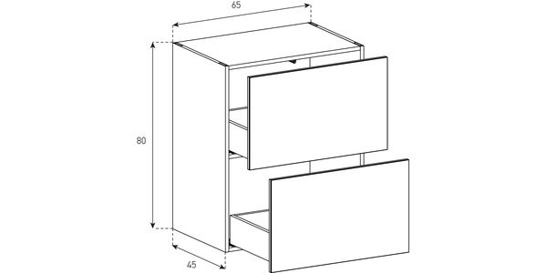 Buffet / Sideboard Sonorous Elements SB6582, H=80cm