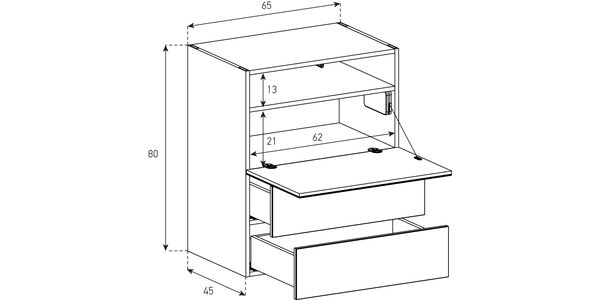 Buffet / Sideboard Sonorous Elements SB6586, H=80cm