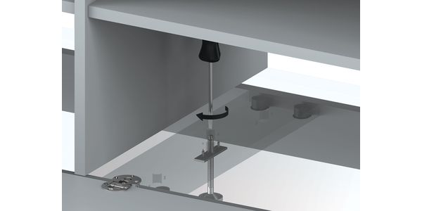 Meuble TV Sonorous Elements EX12-TS-BLK-BLK-2-A Abattant tissu acoustique