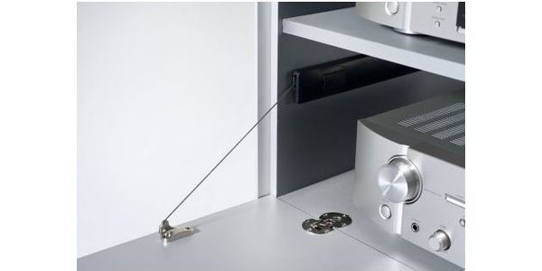 Meuble TV Sonorous Elements EX12-F-WHT-WHT-2-A, avec Abattant