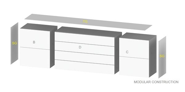 Kommoden Sonorous Elements Sideboard SB5086, H=80 cm
