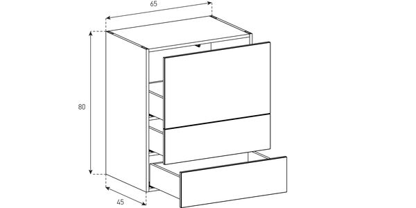 Buffet / Sideboard Sonorous Elements SB6584, H=80cm