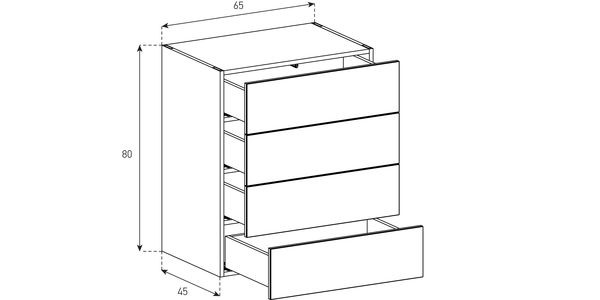 Buffet / Sideboard Sonorous Elements SB6585, H=80cm