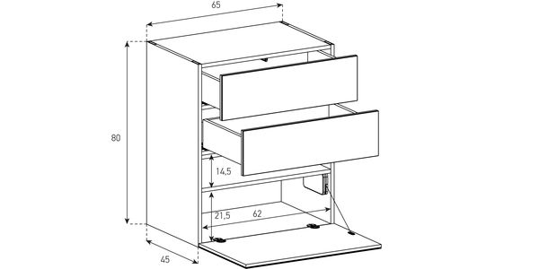 Buffet / Sideboard Sonorous Elements SB6586, H=80cm