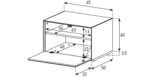 Meuble TV Sonorous Elements Lowboard EX195-WHT-F/F-2