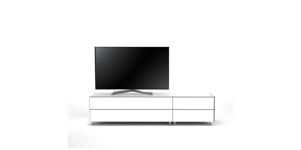 Meuble TV Design 195 cm Epure LOFT K1 Verre Blanc