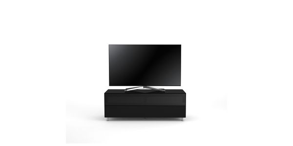 Meuble TV Lowboard Epure SINGLE SOUND L Verre Noir