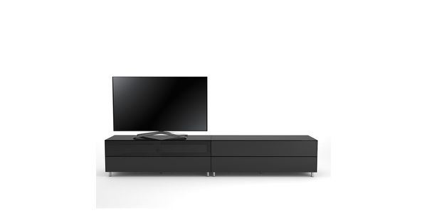 Meuble TV Design 260 cm Epure LOFT SOUND K2 Verre Noir