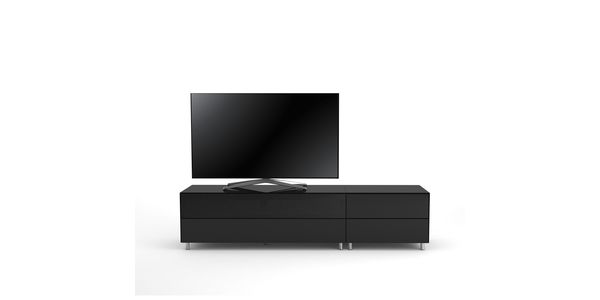 Meuble TV Design 195 cm Epure LOFT SOUND K1 Verre Noir