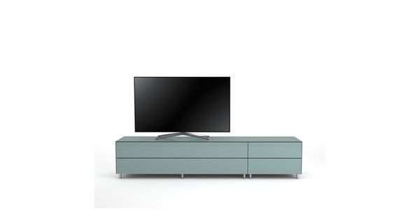 Meuble TV Design 225 cm Epure LOFT K2 Verre Bleu Nordic