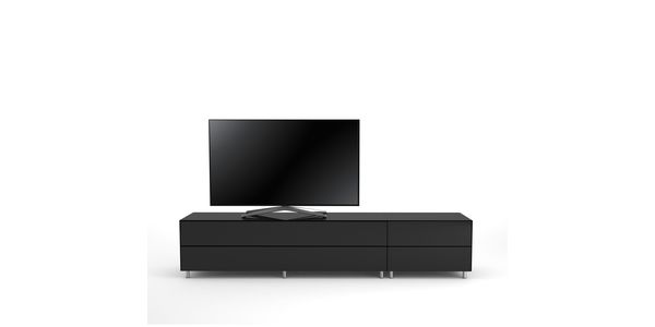 Meuble TV Design 225 cm Epure LOFT K2 Verre Noir