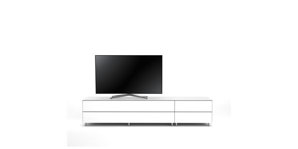 Meuble TV Design 225 cm Epure LOFT K2 Verre Blanc