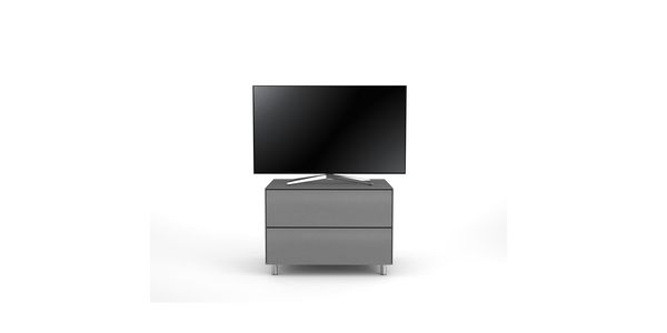 Meuble TV Design 65 cm Epure PRATIK Verre Graphite Mat Satiné