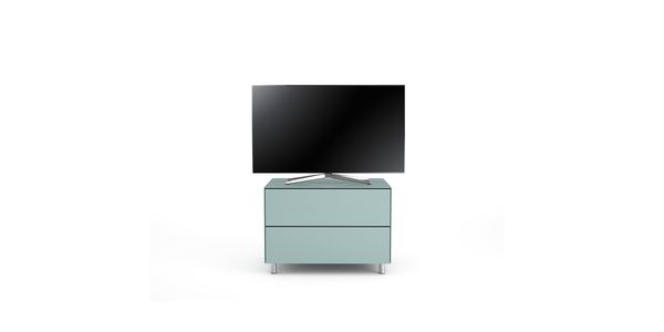 Meuble TV Design 65 cm Epure PRATIK Verre Bleu Nordic