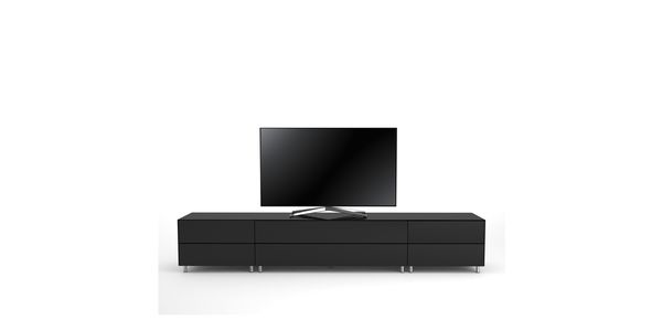 Meuble TV Design 260 cm Epure SALON K1 Verre Noir