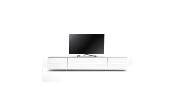 Meuble TV Design 260 cm Epure SALON K1 Verre Blanc