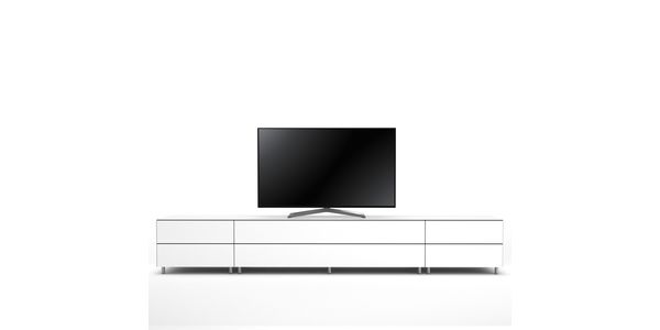 Meuble TV Design 290 cm Epure SALON K2 Verre Blanc