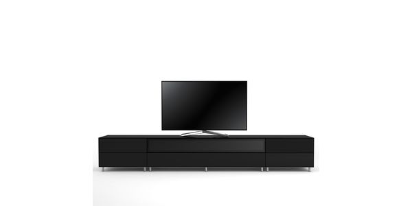 Meuble TV Design 290 cm Epure SALON SOUND K3 Verre Noir