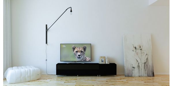 TV Lowboard Epure LOFT SOUND K3 Weissglas Satiniertes