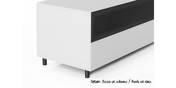 Meuble TV Design 290 cm Epure SALON SOUND K3 Verre Graphite Scintillant