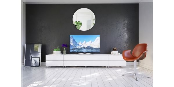 Meuble TV Design 290 cm Epure SALON K2 Verre Bleu Nordic