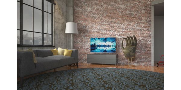 Meuble TV Design 130 cm Epure SINGLE TIDY L Verre Noir Mat Satiné