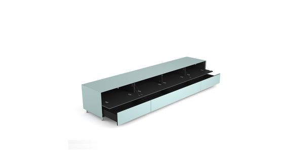 Meuble TV Design 260 cm Epure SALON K1 Verre Bleu Nordic