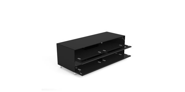 Meuble TV Lowboard Epure SINGLE SOUND L Verre Noir