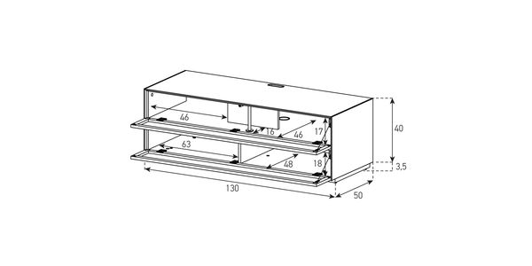 Meuble TV Sonorous Elements EX10-PP-2 Abattant en tôle pour le son