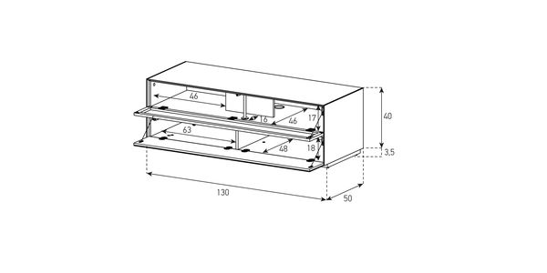 Meuble TV Sonorous Elements EX12-PF, avec tôle perforé acoustique