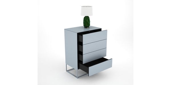 Commode de Chambre Epure Nott CG en Verre Satiné