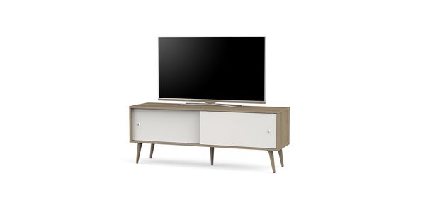 Meuble TV Retro 140, Molina-Blanc, L=140 cm