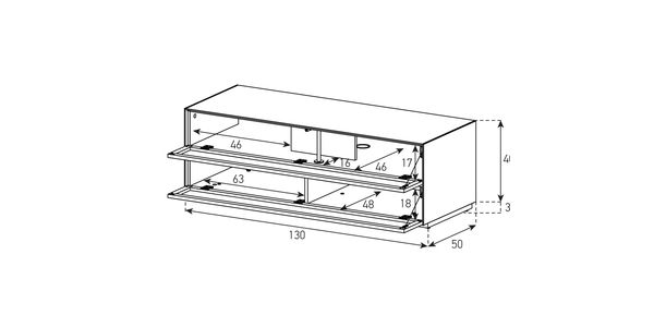 Meuble TV Sonorous Elements EX12-PP-2 Abattant en tôle acoustique